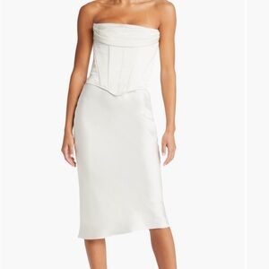 Medium Ivory - House officials CB Corset Midi Dress